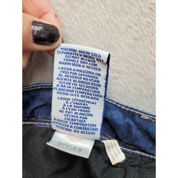 YMI Anklet Jeans Women's Size 9 Blue Denim Ripped Cotton‎ 5-Pockets Design Logo - Picture 9 of 9